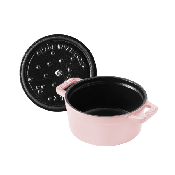 ピコ・ココット ストウブ ラウンド 10cm ソルベローズ｜STAUB 両手鍋