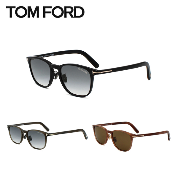 トム・フォード サングラス ユニセックス ブラック×グレー/グレー
