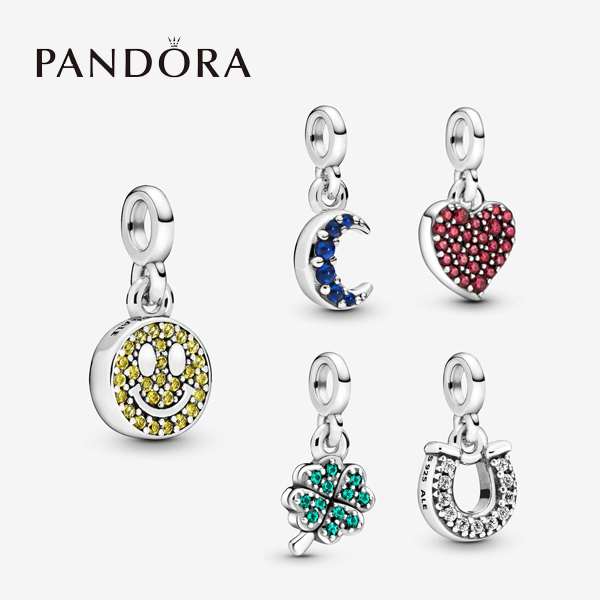 パンドラ チャーム ブレスレット レディース スマイル/月/ハート