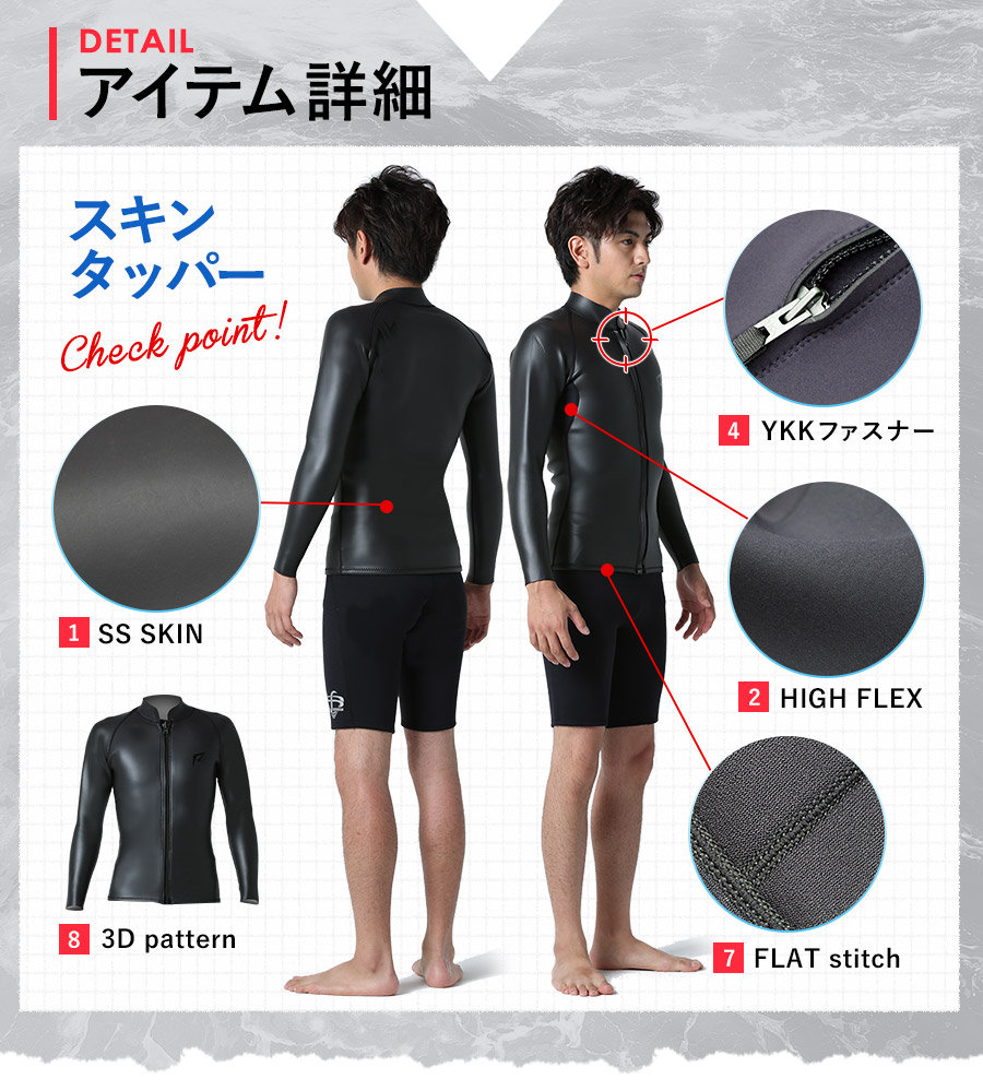 RSS SURF 【3/8は10％OFF】RSS SURF ウェットスーツ タッパー フロント