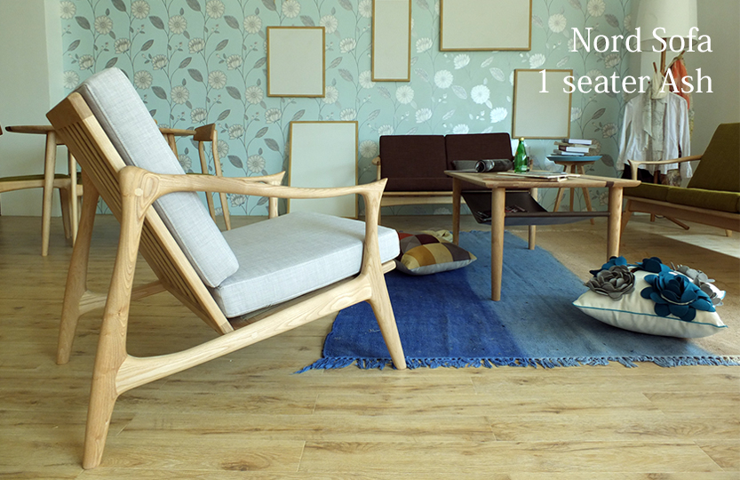 Nordo sofa 1seater-ash-