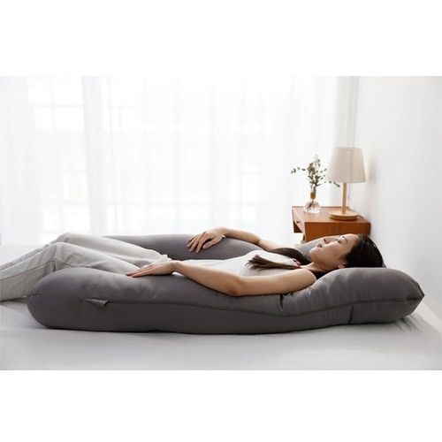 枕難民が感動した第3の寝具「ハグモッチプレミアム」 グレー HUGMOTTI