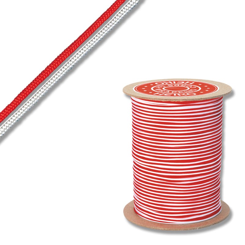 HEIKO 紐 贈答用紐 二交打 約4mm×150m 赤白 1巻 001510301 包装用品