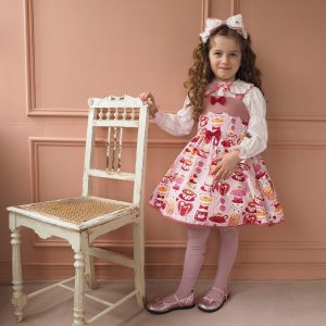 Restock ♡ シャーリーカフェプリントワンピース♡ サックス ♡ 2023.8