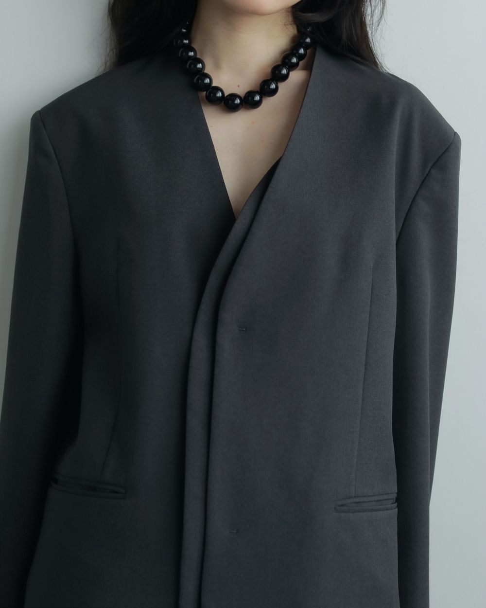 ànuke - Collarless Over Jacket / カラーレスオーバージャケット