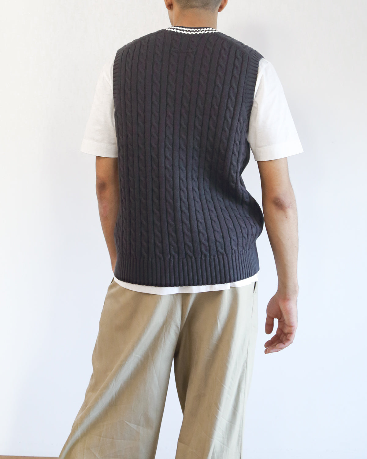 UNISEX】5Gチルデン コットン×ポリエステル Vネックベスト SL9S-834 OUTLET