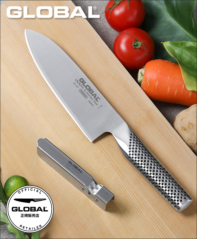 無料ラッピング】【2大特典】包丁 グローバル GLOBAL 三徳16cm 2点