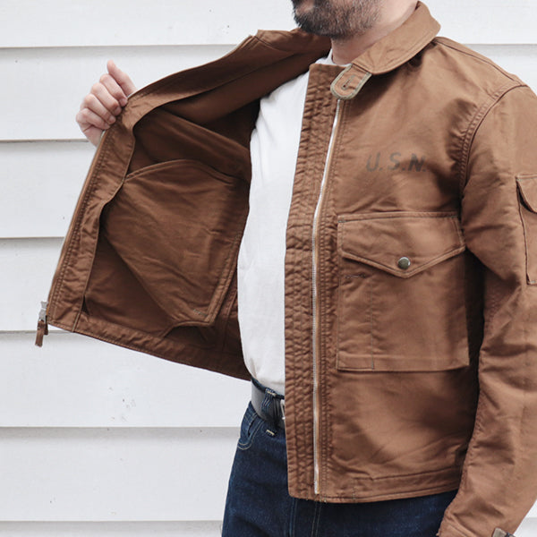 S-8 AVIATORS JACKET / GILMORE OIL CUSTOM MODEL / SEPIA BROWN