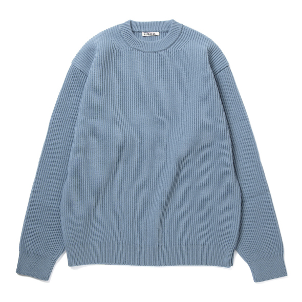 AURALEE / オーラリー | FRENCH MERINO RIB KNIT P/O (メンズ) - Light