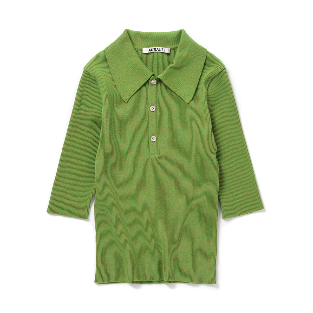 AURALEE / オーラリー | GIZA HIGH GAUGE RIB KNIT POLO (レディース