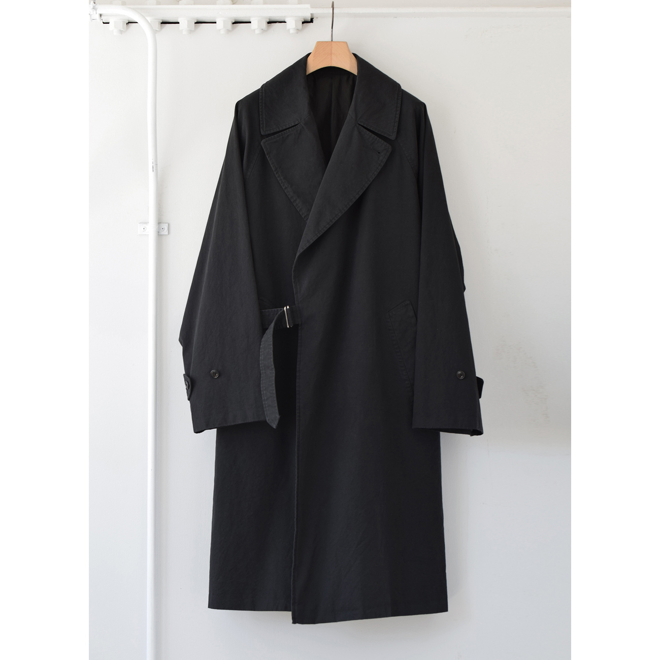 COMOLI / コモリ | ウォッシュド タイロッケンコート - Black | 通販
