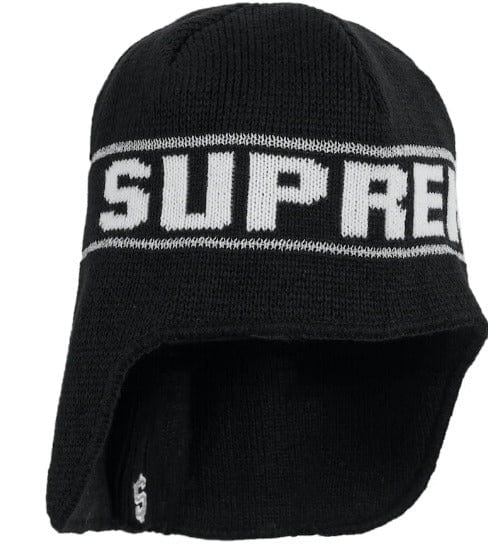 Supreme Earflap Beanie - Black – YankeeKicks Online