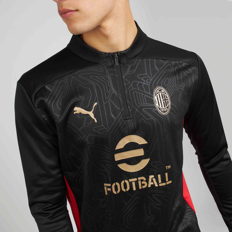 MILAN LONG-SLEEVE 1/4 ZIP TOP TRAINING 2024/25 | AC Milan Store