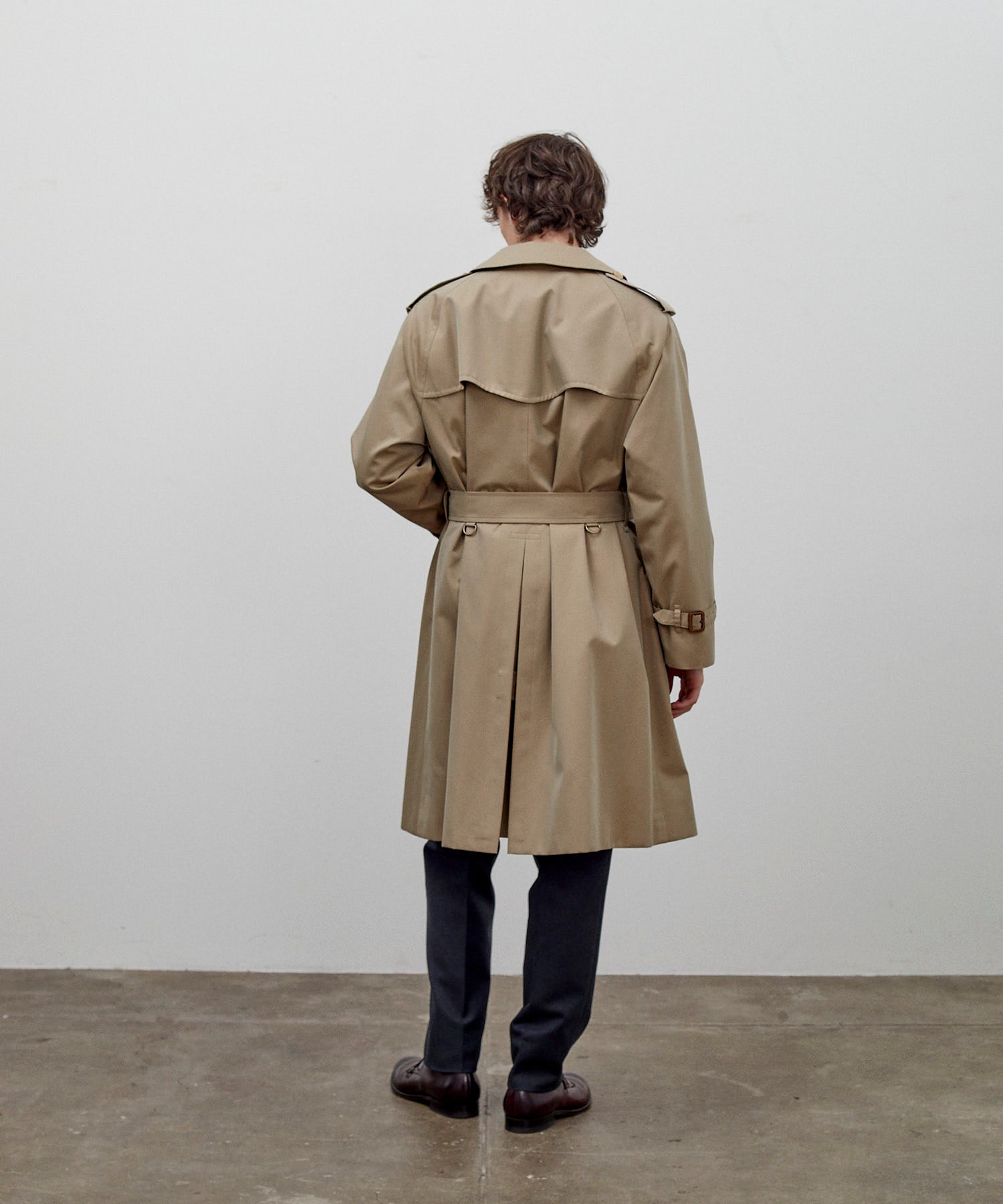 TRENCH COAT / COTTON GABARDINE BEIGE – ANATOMICA OFFICIAL ONLINE STORE