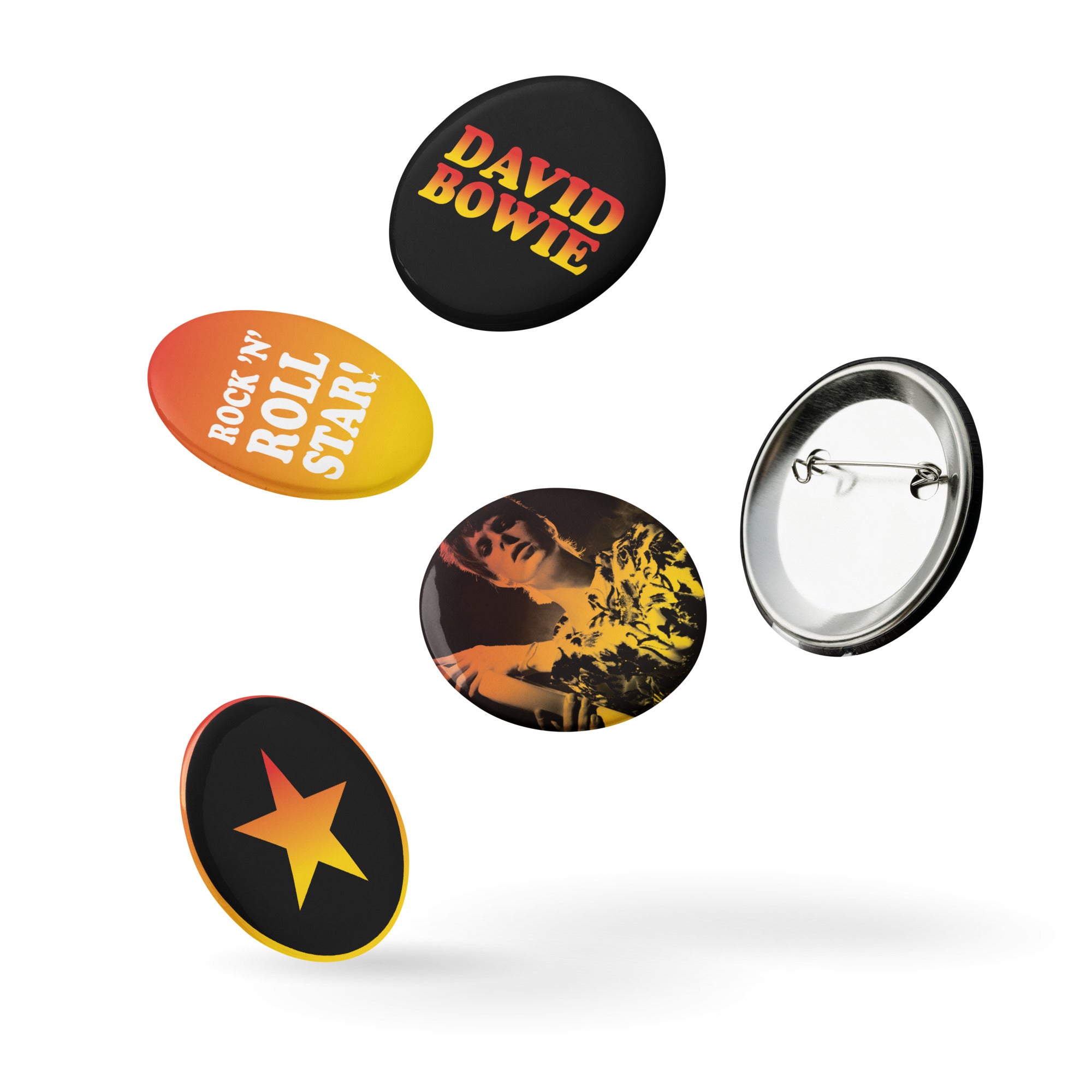 David Bowie Rock n' Roll Star Pin Set