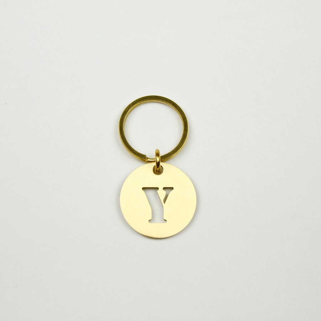 BRASS ALPHABET KEYRING 13927 GD (真鍮製アルファベットキーリング