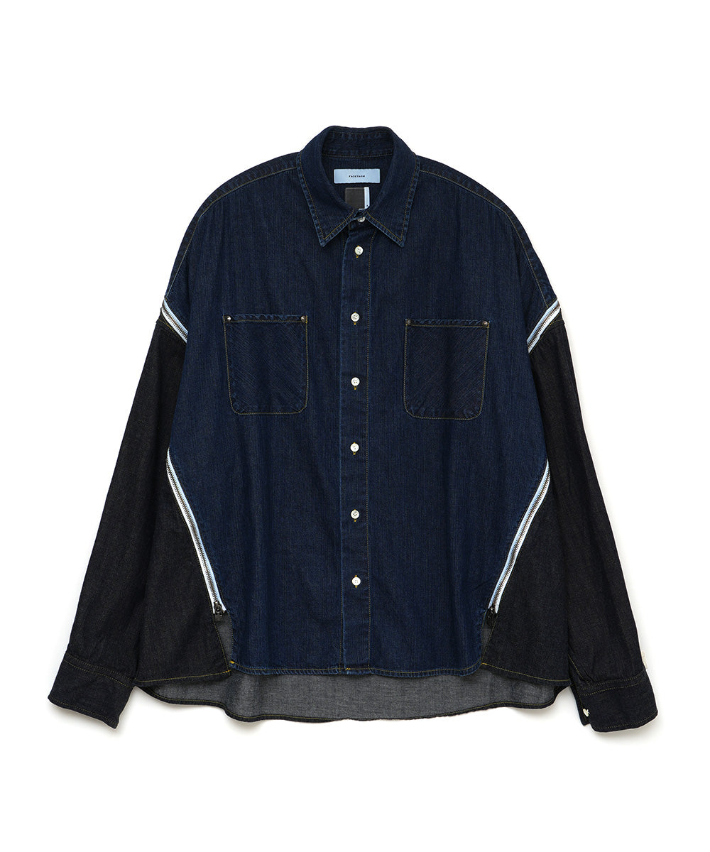 DENIM ZIPPER SHIRT – FACETASM e-store
