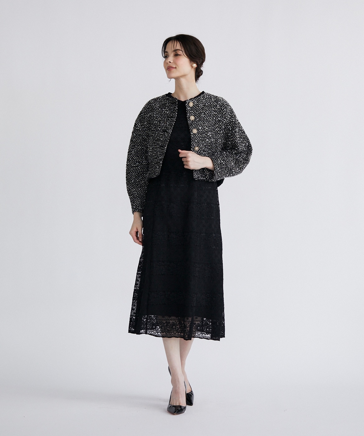 M Maglie le cassetto》スパンコールツイードジャケット｜M Maglie le