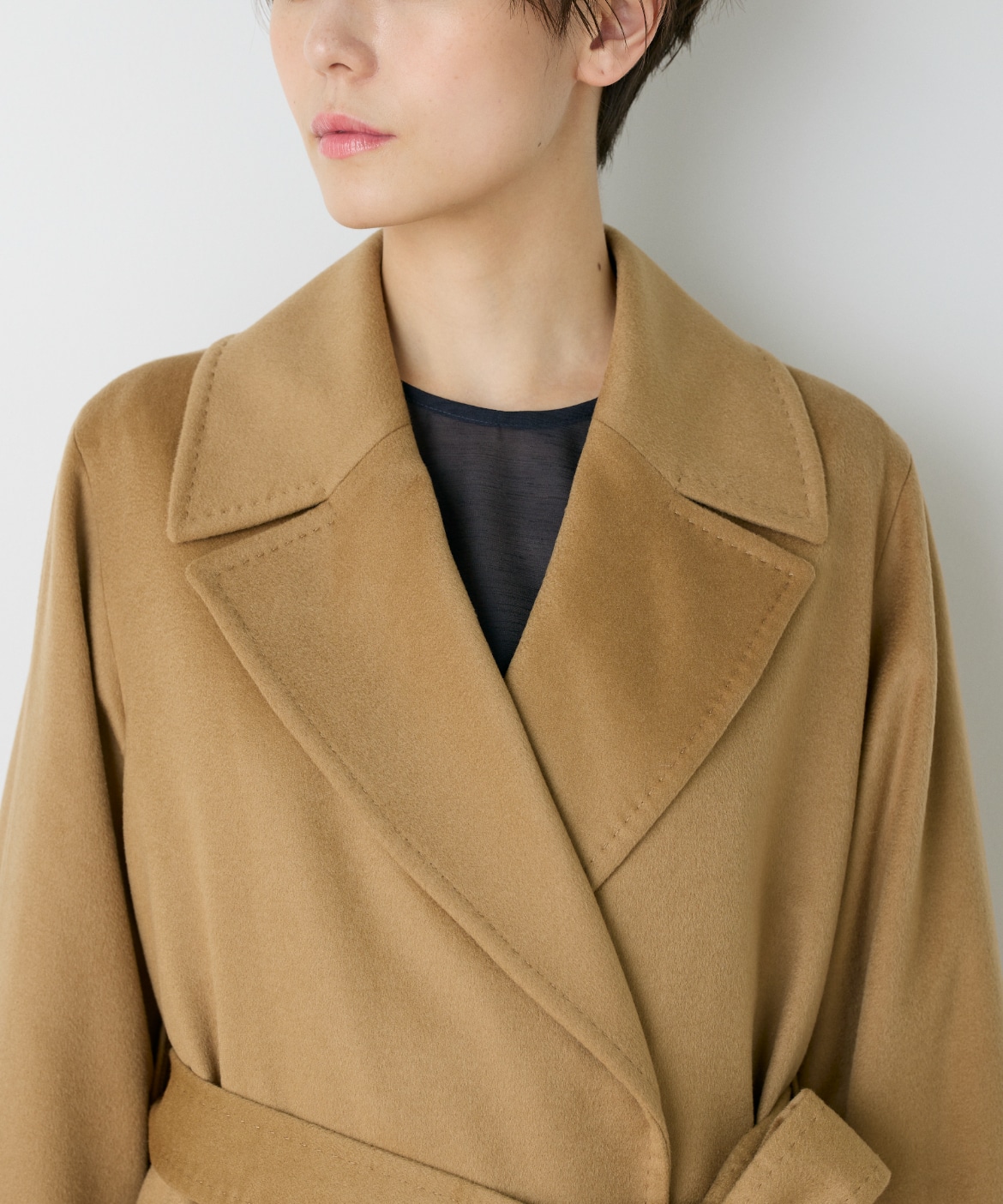 WEB限定》カシミヤ100%ラップコート｜INED（イネド）｜フランドル