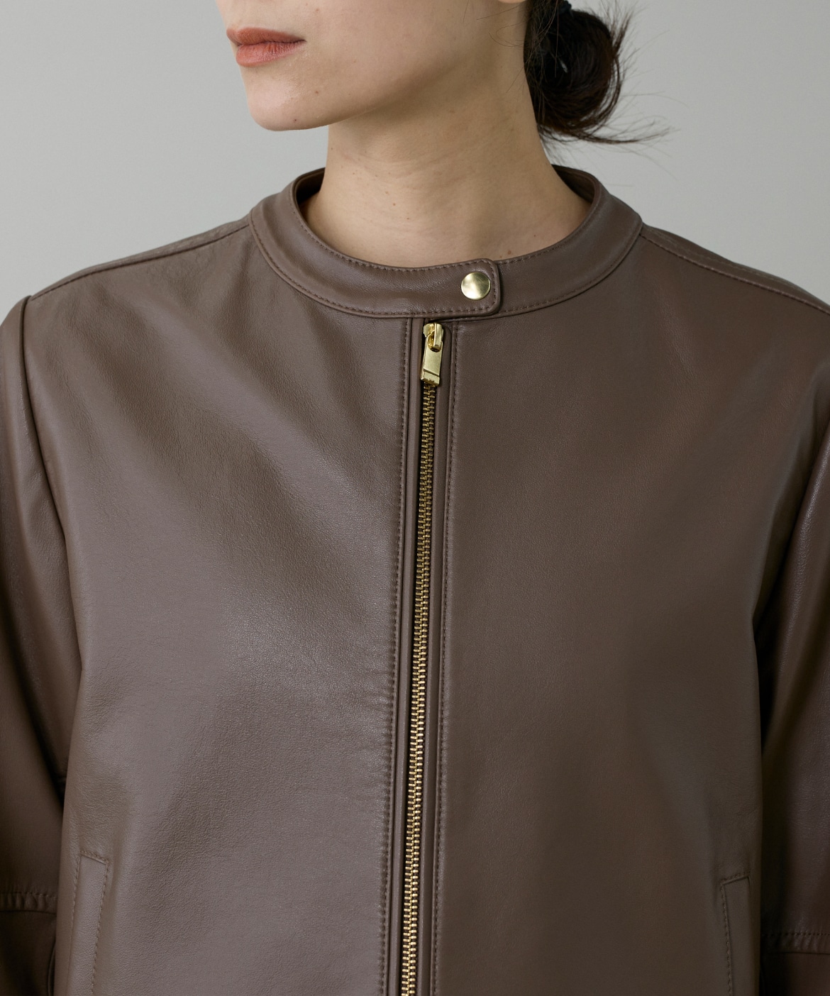 ラムレザー ジップアップブルゾン｜INED（イネド）｜フランドル