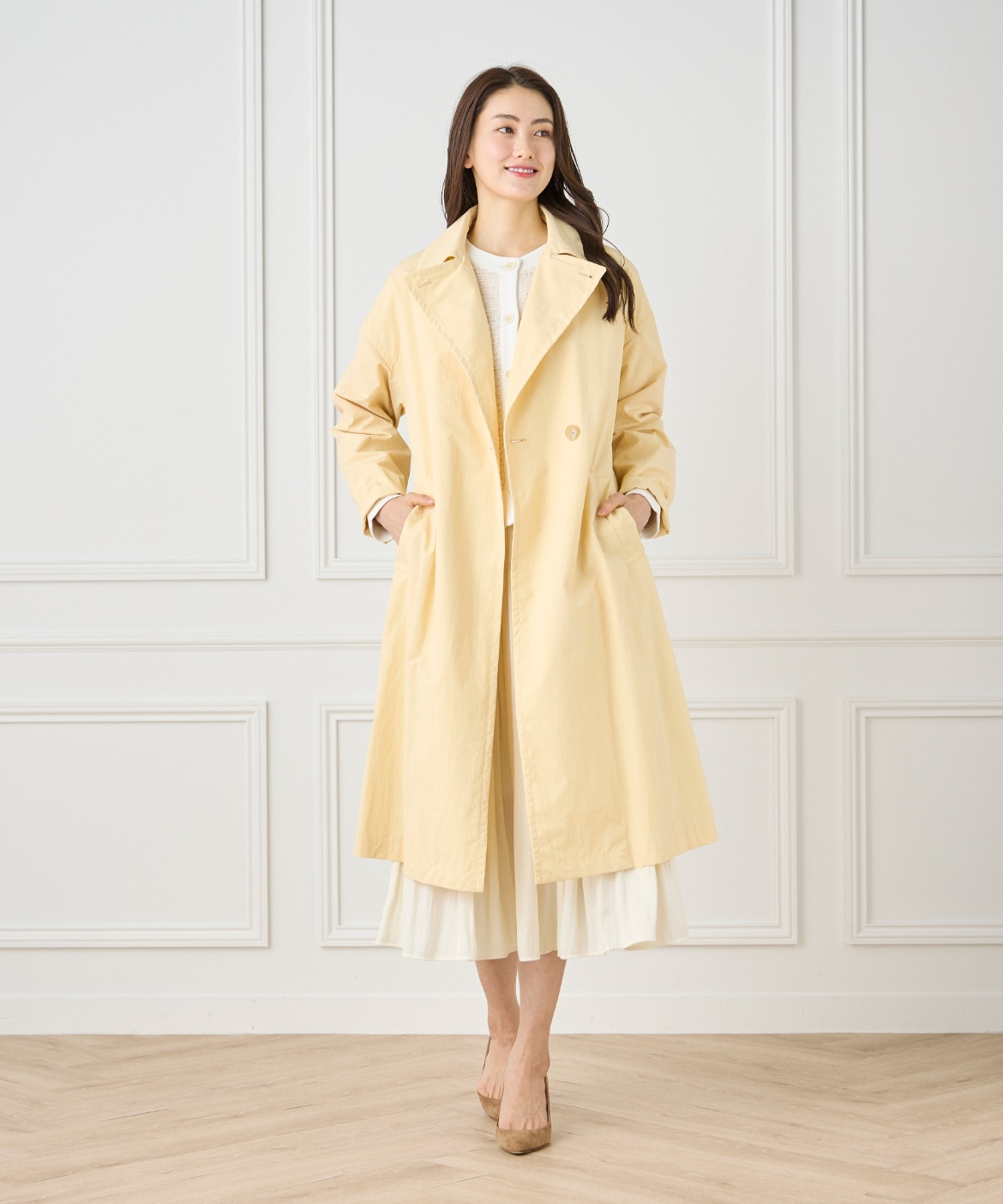 大きいサイズ》ナイロンタッサートレンチコート｜7-IDconcept.（セブン