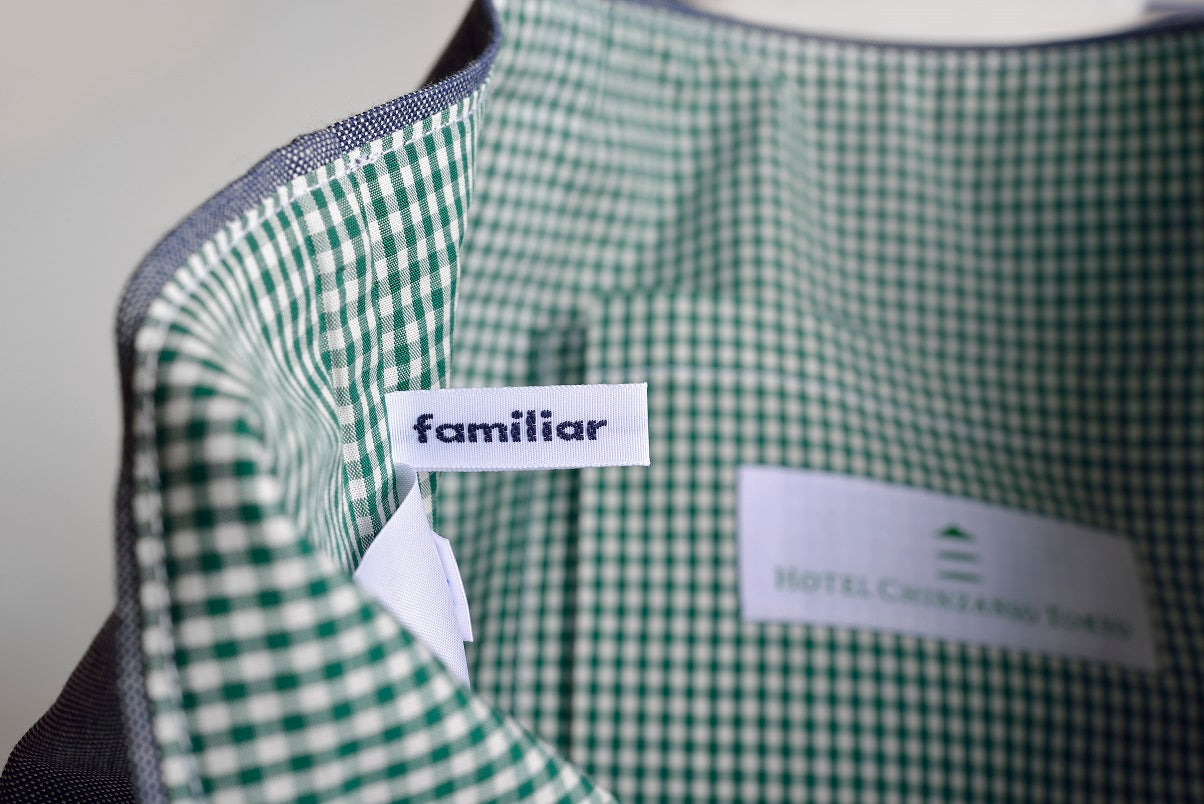 完売】familiar × ホテル椿山荘東京 オリジナルデザイン デニムバッグ