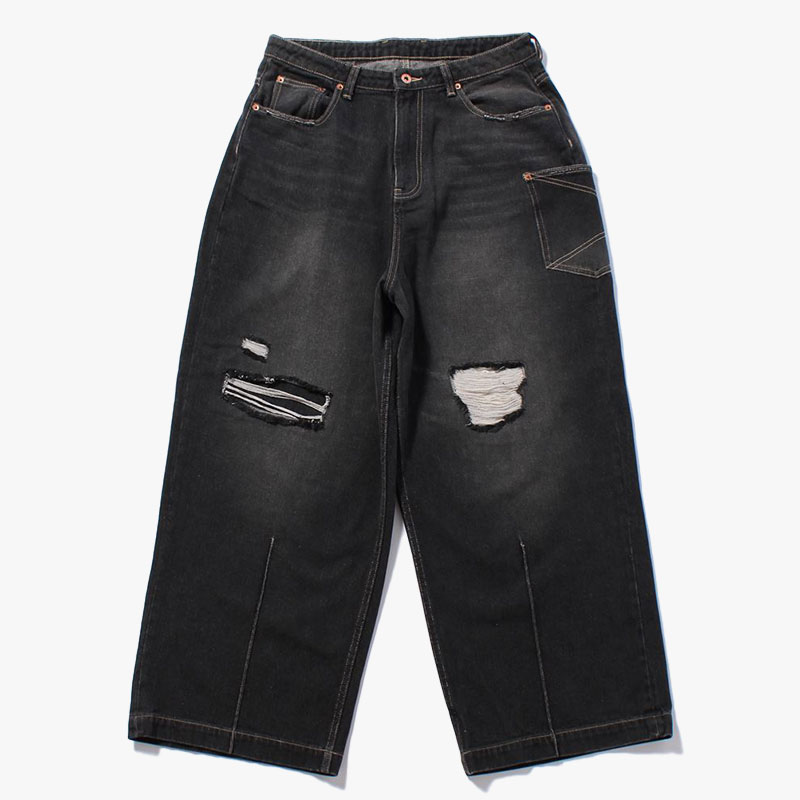 SUPER WIDE DAMAGE DENIM PANTS -3.COLOR- | IN ONLINE STORE