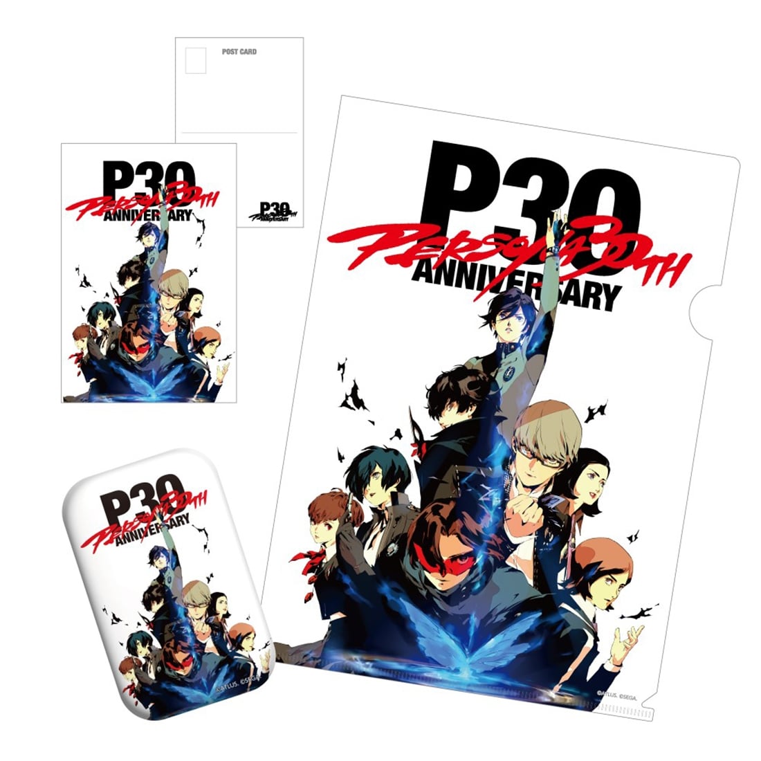 P30th KV クリアファイル＆ポストカードセット＆缶バッジセット