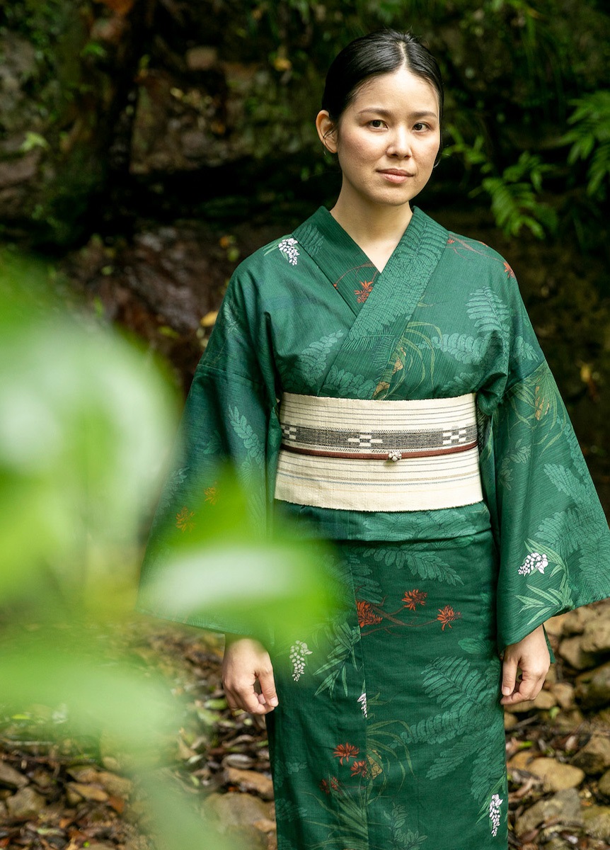 ゆかた 奄美の森 深緑 | 浴衣 | やまとオンラインストア