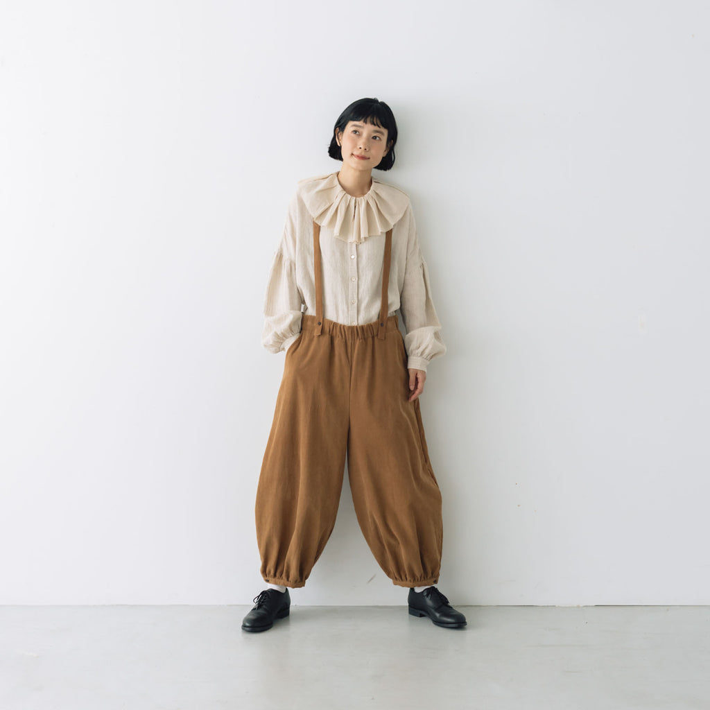 MAGALI ストライプリネン アンティークカラー ブラウス ｜くらすこと