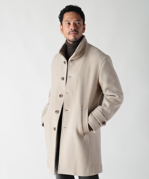 スーパー140ウールビーバーヘリンボーンコート｜メンズファッション