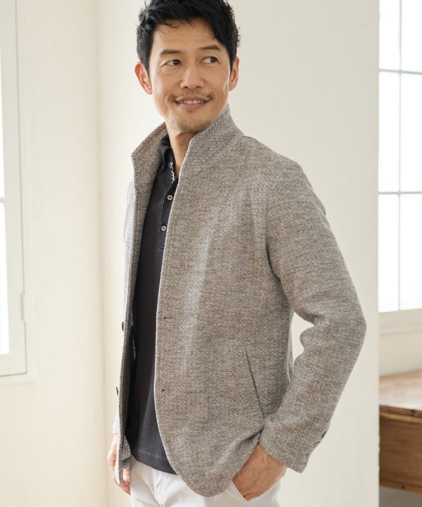 T/Cジャガードスタンドカラージャケット｜メンズファッション通販