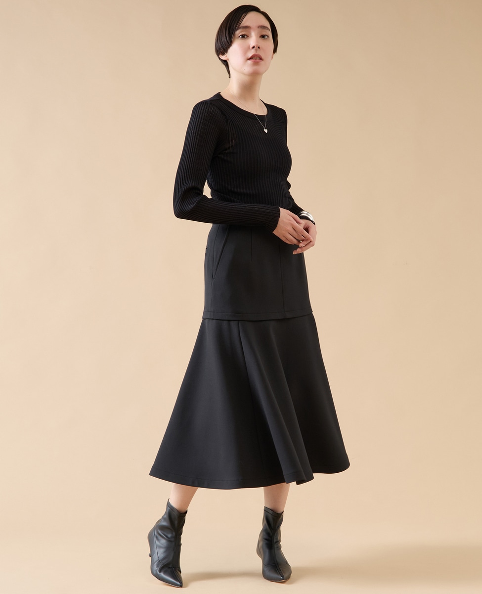フォルムフレアスカート（セットアップ可）｜martinique
