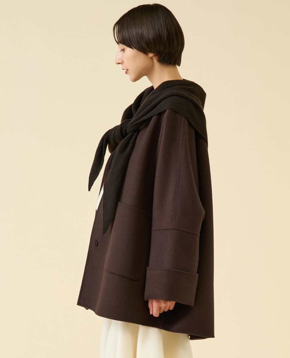 追加》ウールリバーノーカラーコート｜martinique（マルティニーク