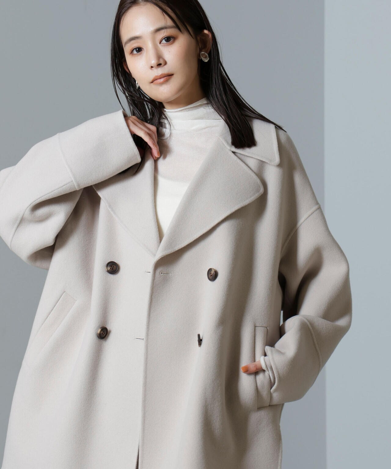 PURE LAMBS リバーミドルコート