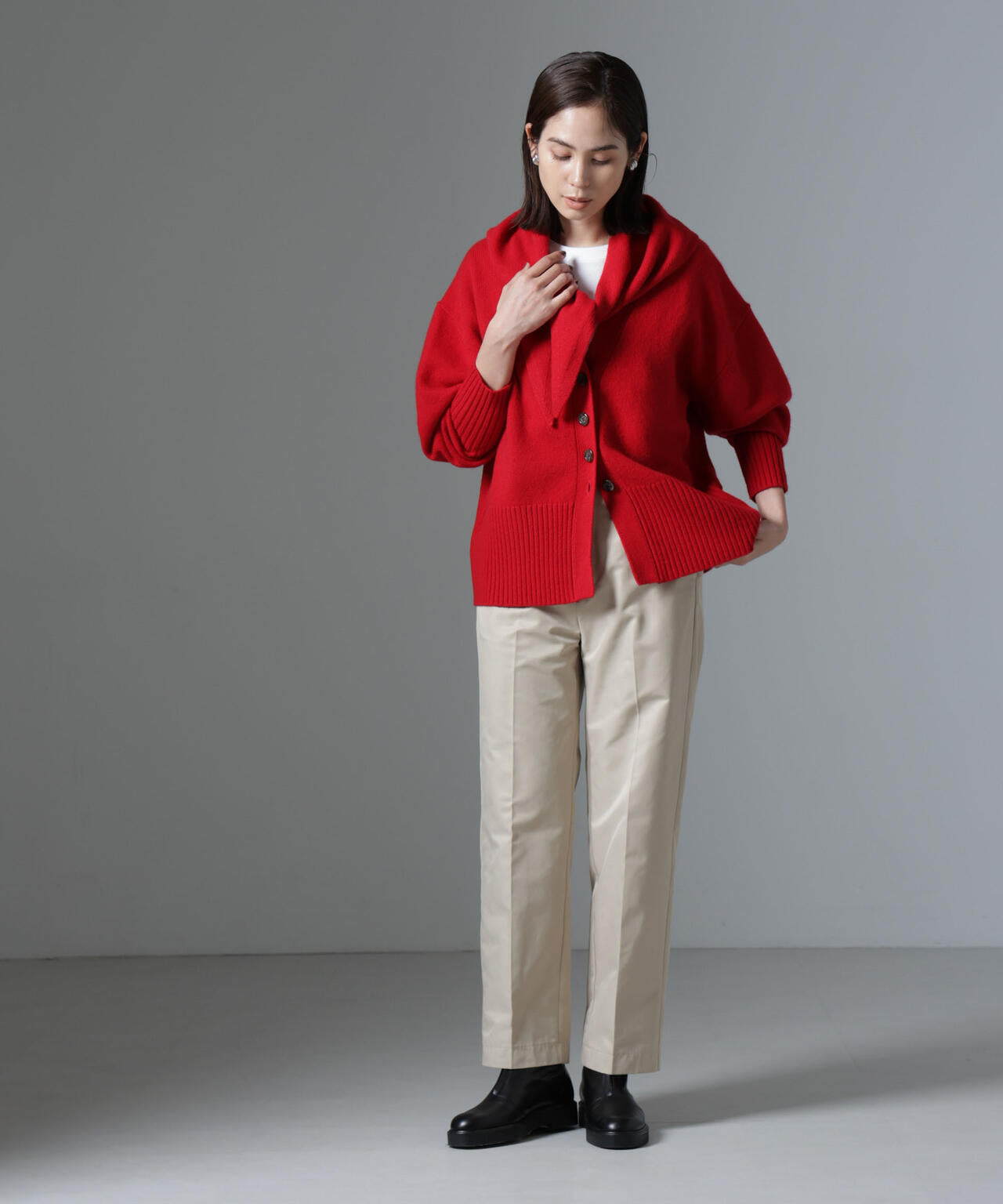 AQUAウール カシミヤ カーディガン