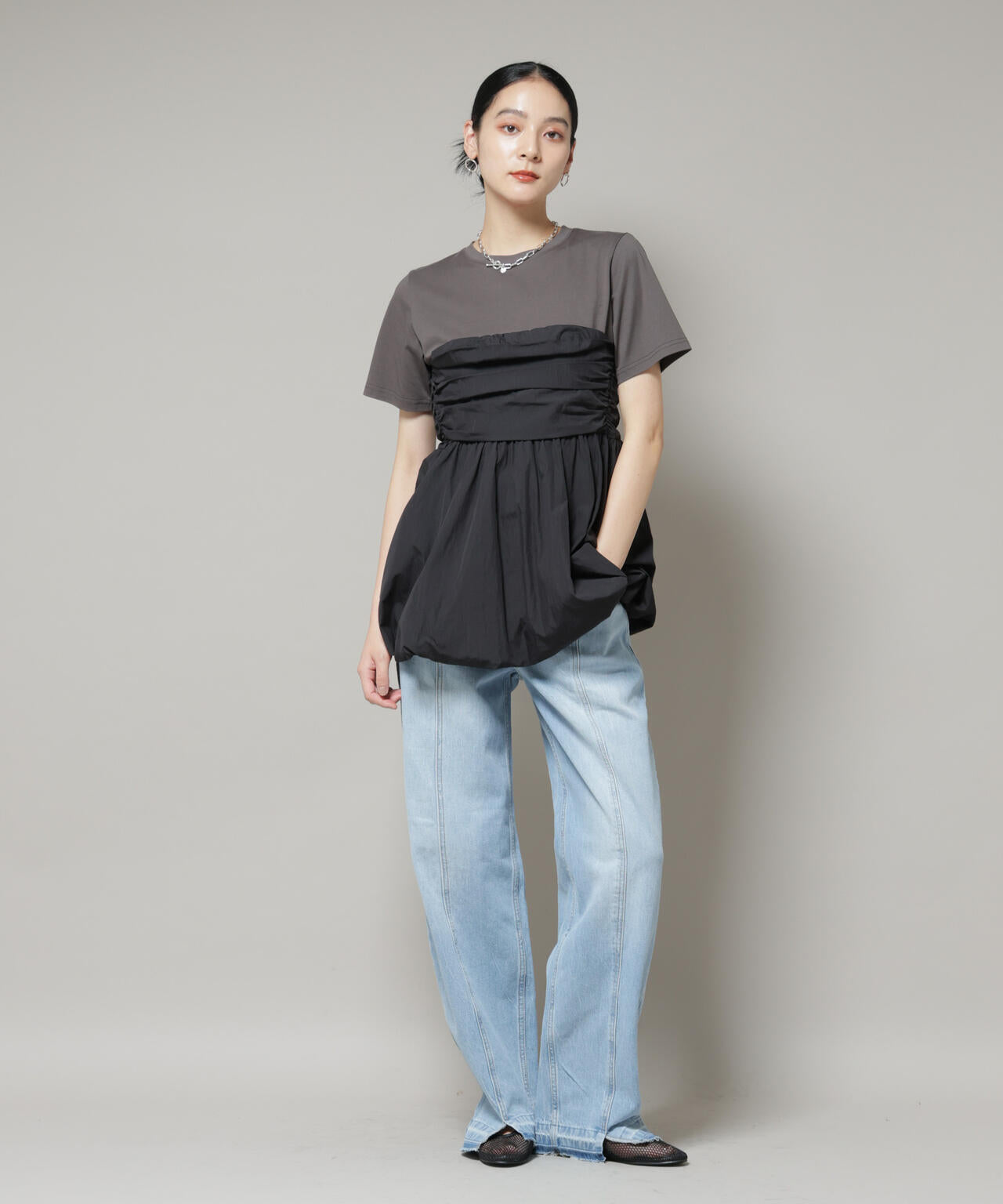 バルーン ビスチェ ドッキング トップス