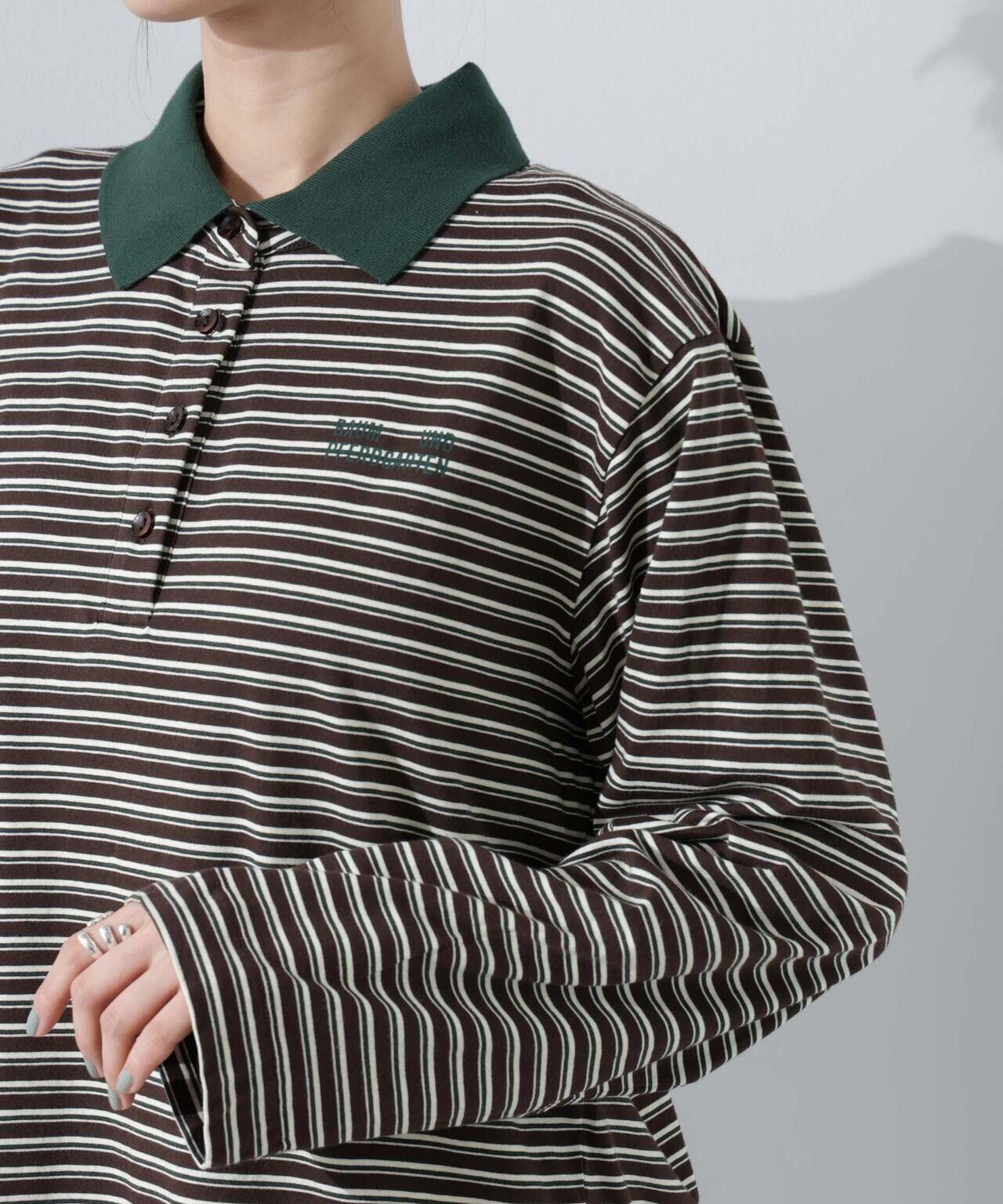 BAUM UND PFERDGARTEN / JEANNI Brown Polo Stripe