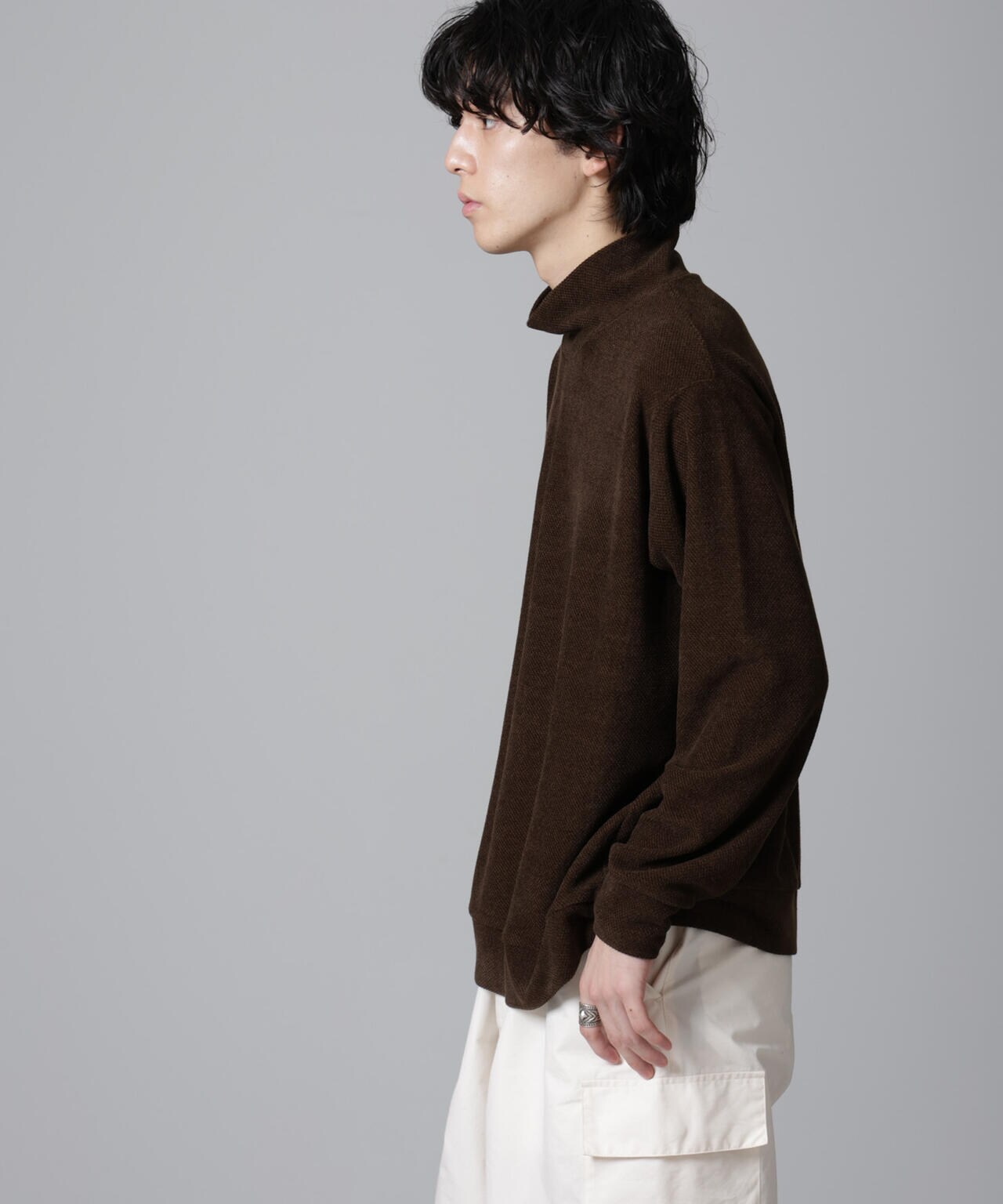 モール ライク ハイネック プルオーバー 長袖