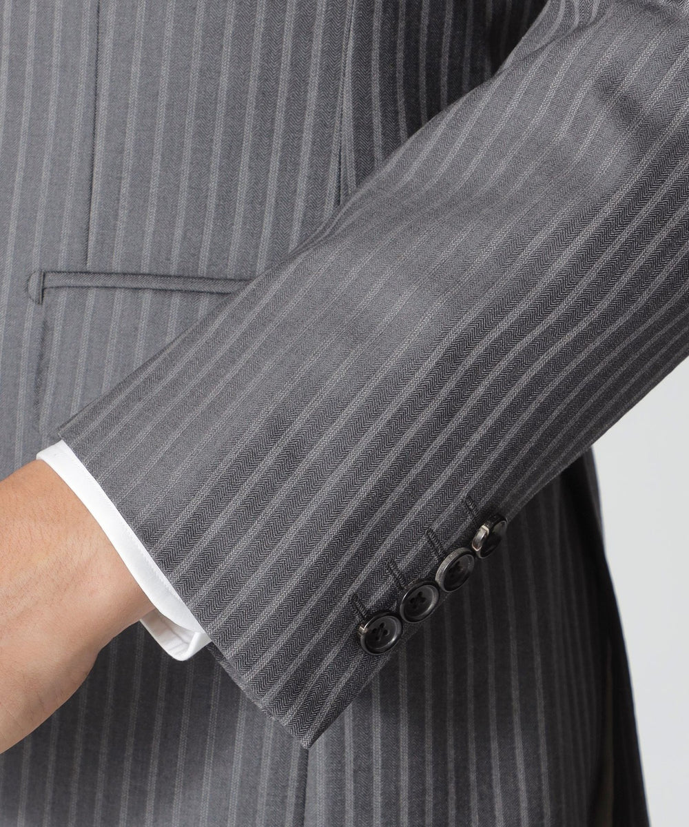 EASTGATE MODEL」 ライトグレーストライプ柄スーツ(スーツ)｜Paul