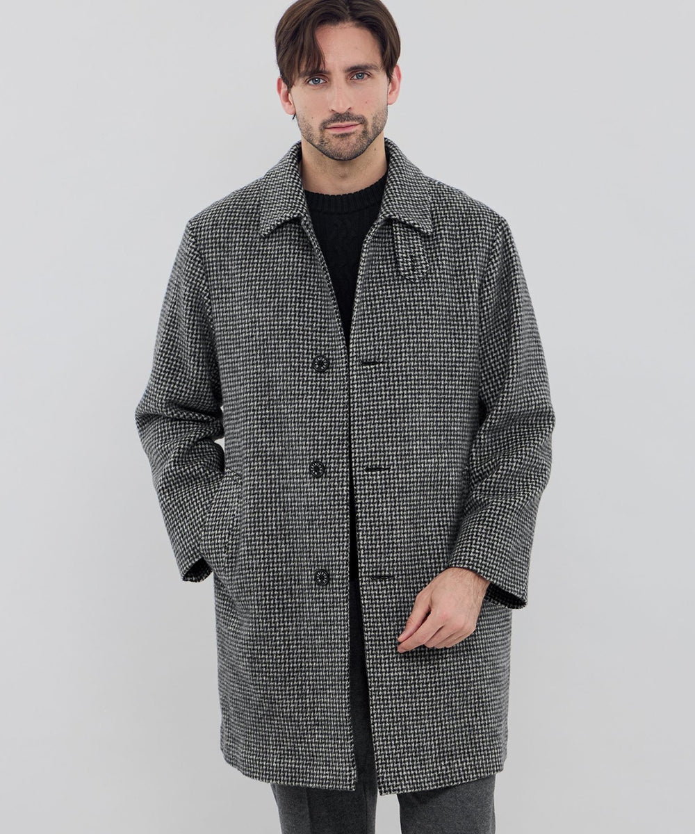 ROSLEY SL】【HEAT TWEED】ヒートツイードステンカラーコート(コート