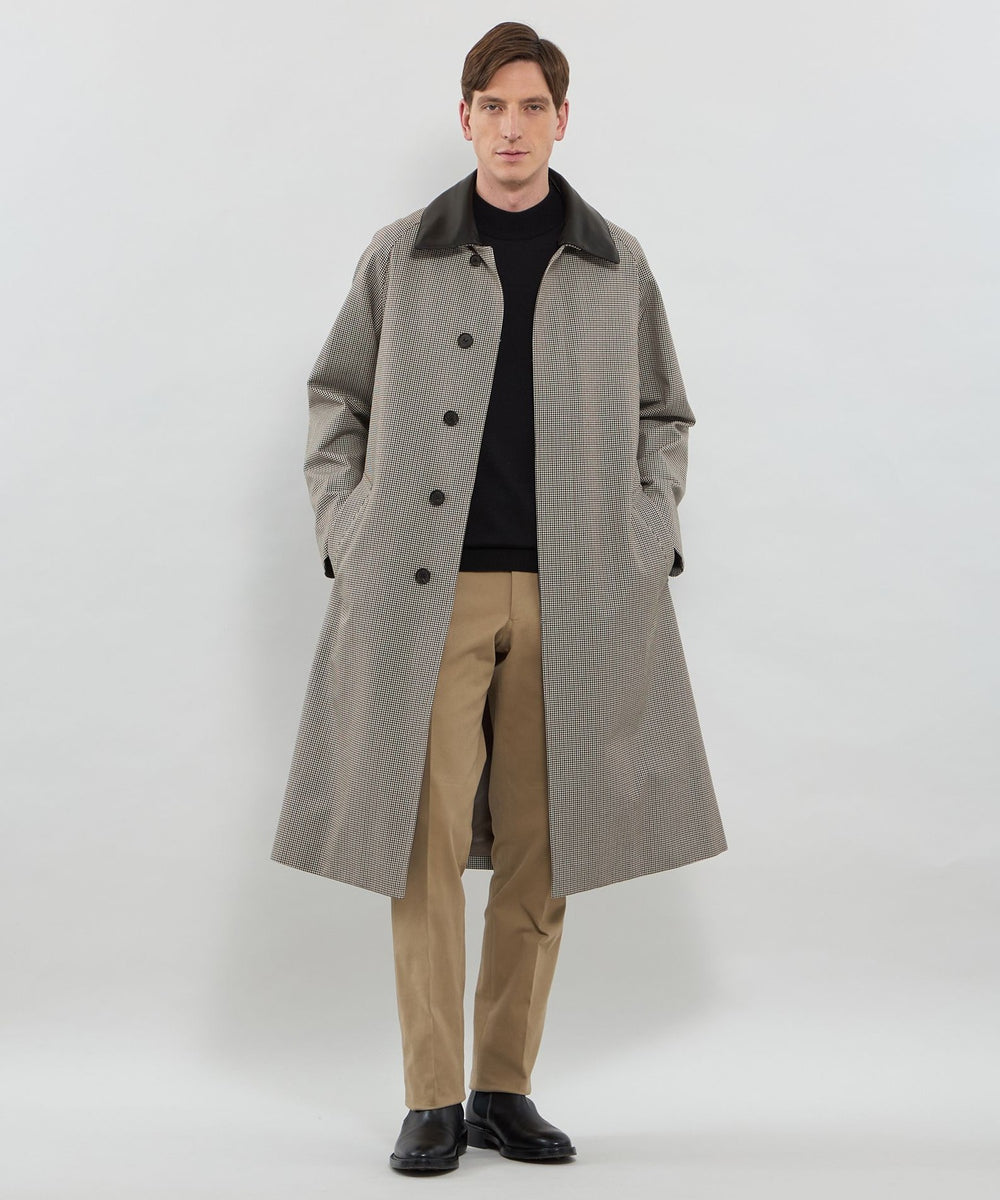 HADSTON】【DORMEUIL】ウールコットンラグランスリーブベルテッド