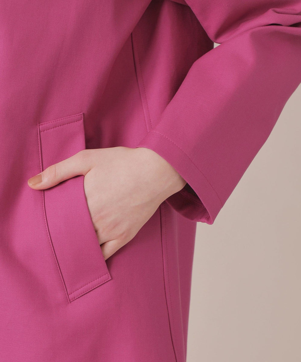 エクラ掲載】コットンチェックダブルフェイスステンカラーコート