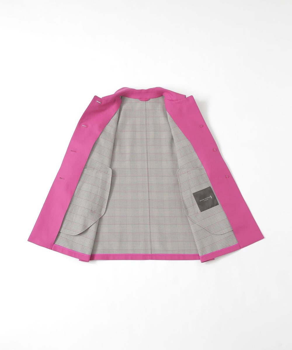 エクラ掲載】コットンチェックダブルフェイスステンカラーコート