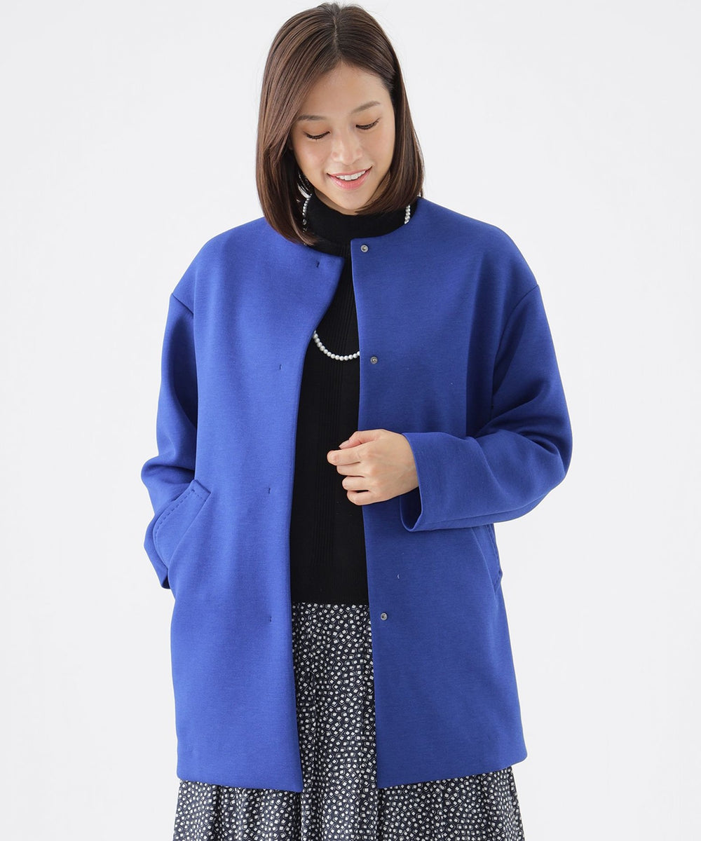 L】【ウォッシャブル】ベアダンボールノーカラーコート(コート)｜TRANS