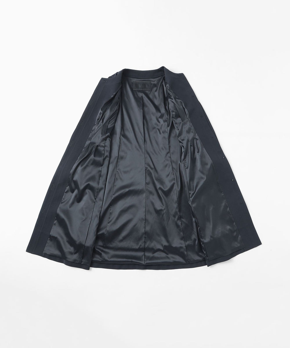 ダブルフェイスサテン ノーカラーコート(コート)｜TO BE CHIC(トゥー