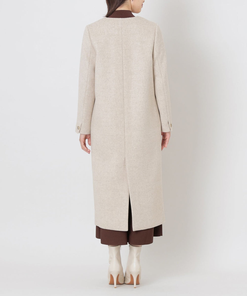 WEB限定】ノーカラーダブルウールコート(コート)｜TO BE CHIC(トゥー