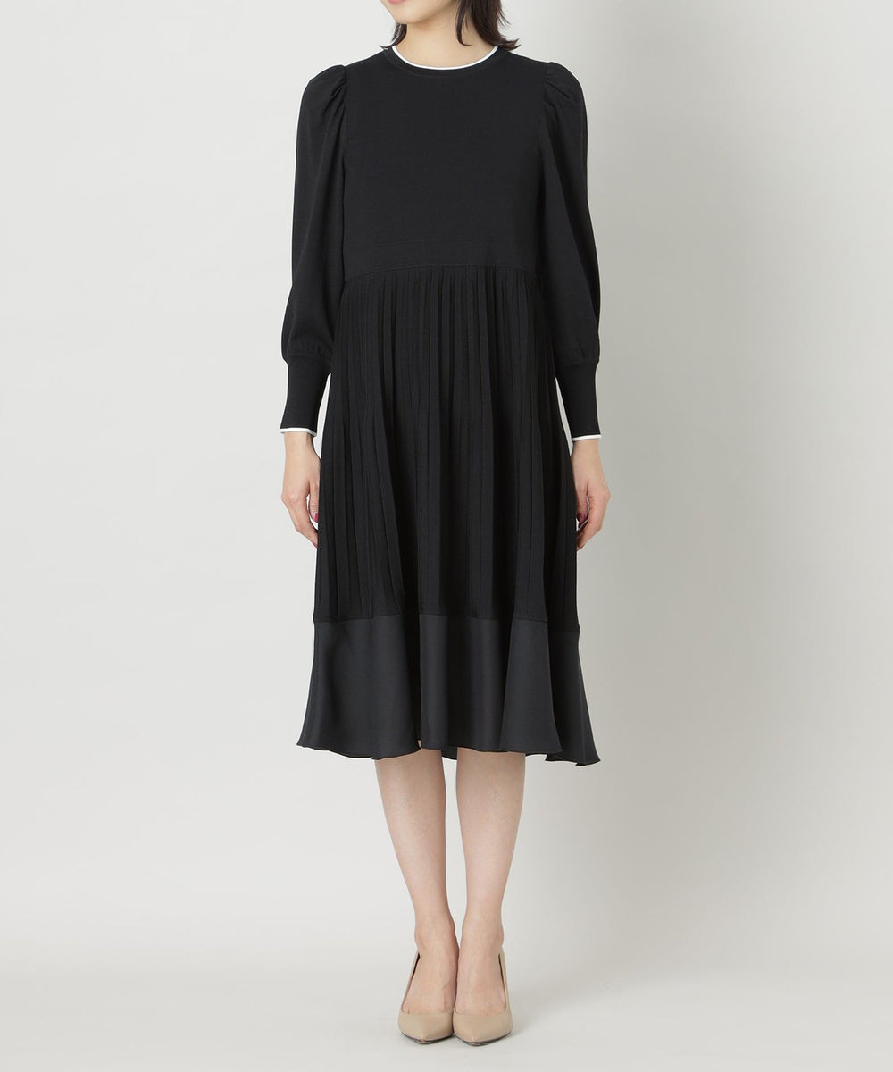 レーヨンナイロンコンビ ニットワンピース(ワンピース)｜TO BE CHIC