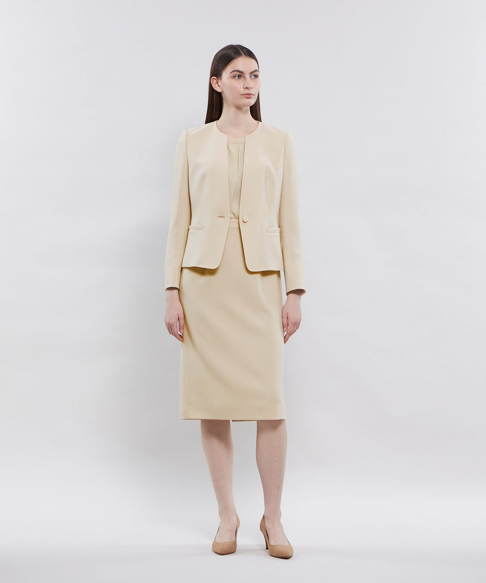 コンパクトダブルクロス ノーカラージャケット(ジャケット)｜EPOCA