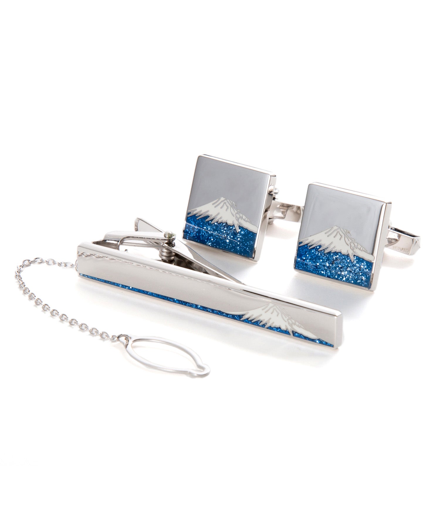 ネクタイピン】 富士山タイピン・カフスセット Silver925 silver